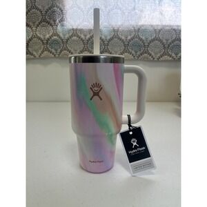 Hydro Flask Tumbler 32oz Limited Edition Pastel Marble Stainless Steel Straw Mug